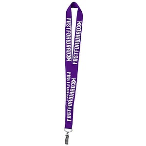 1 Inch Polyester Silkscreen Lanyard