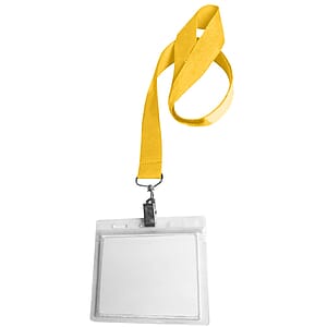 0.75" Lanyard Screen Printed with Badge Holder