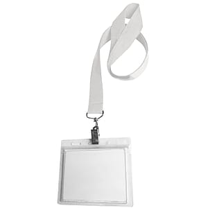 0.75" Lanyard Screen Printed with Badge Holder