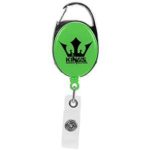 Oval Carabiner Retractable Badge Reel