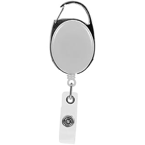 Oval Carabiner Retractable Badge Reel