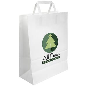 Large FSC Certified White Paper Bag