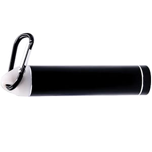 2200 mAh Aluminum Power Bank with Carabiner