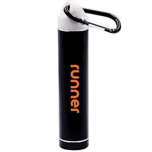 2200 mAh Aluminum Power Bank with Carabiner