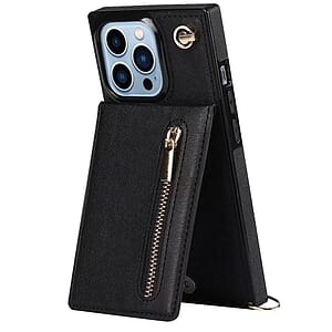 Crossbody Lanyard Leather Phone Wallet Case for iPhone 11/12/13