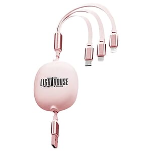 3.9ft Retractable Multi Charging Cable Cord
