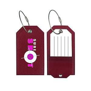 Leather Travel Luggage Tag For Suitcase