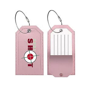Leather Travel Luggage Tag For Suitcase