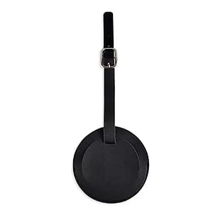 Round Shape PU Vegan Leather Luggage Tag