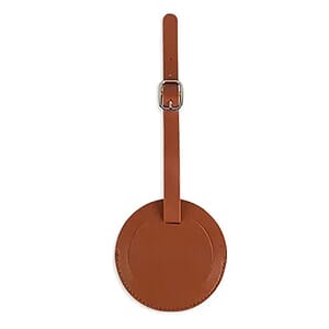 Round Shape PU Vegan Leather Luggage Tag