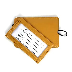 Suitcase Luggage Tags with Sleeve & Elastic Band