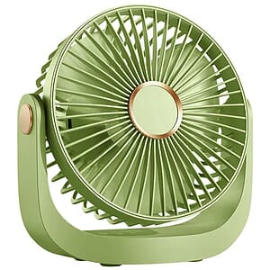 5-Speed Portable Rechargeable Desk Fan with Cover