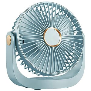 5-Speed Portable Rechargeable Desk Fan with Cover