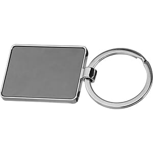 Two Tone Rectangular Metal Keychains