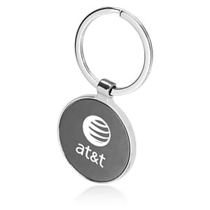 Round Black Keychains