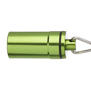 Metallic Aluminum Pill Bottle Keychains