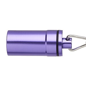 Metallic Aluminum Pill Bottle Keychains