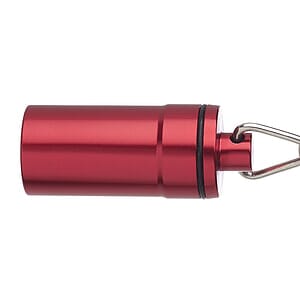 Metallic Aluminum Pill Bottle Keychains