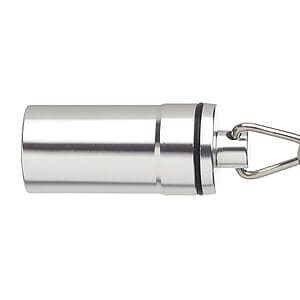 Metallic Aluminum Pill Bottle Keychains