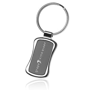 Black Chrome Metal Keychains