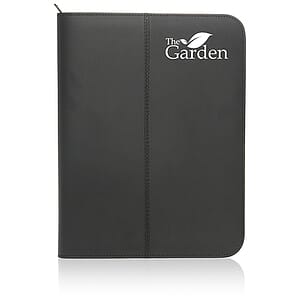 Zippered Black Leather Portfolios
