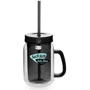 17 oz. Mason Jars with Straw