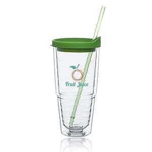 24 oz. Double Wall Solid Clear Orbit  Acrylic Tumblers