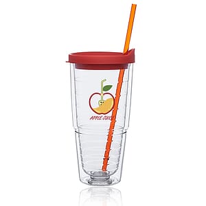 24 oz. Double Wall Solid Clear Orbit  Acrylic Tumblers