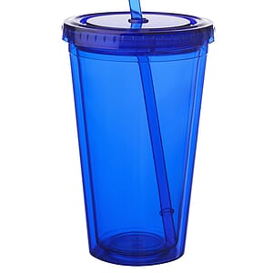 16 oz. Double Wall Acrylic Tumblers With Straws