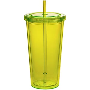 20 oz. Double Wall Acrylic Tumblers With Straws