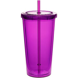 20 oz. Double Wall Acrylic Tumblers With Straws