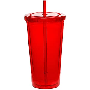 20 oz. Double Wall Acrylic Tumblers With Straws