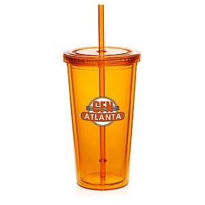 20 oz. Double Wall Acrylic Tumblers With Straws