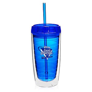 16 oz. Double Wall Tumblers with Straw