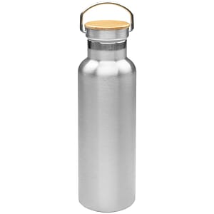 20 oz. Wood Top Stainless Steel Water Bottles