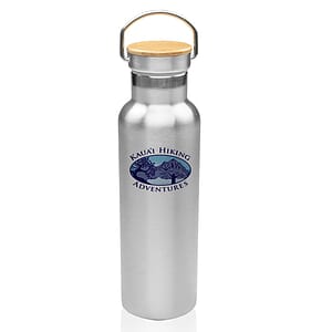 20 oz. Wood Top Stainless Steel Water Bottles
