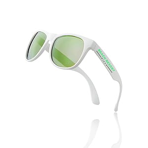 Color Lens Sunglasses w White Frames