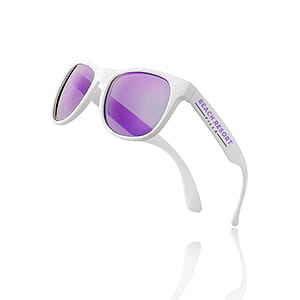 Color Lens Sunglasses w White Frames