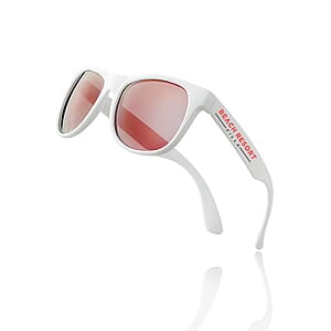 Color Lens Sunglasses w White Frames