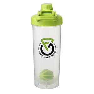 24 oz. Olympian Plastic Shaker Bottles with Mixer 