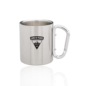 10 oz. Carabiner Handle Stainless Steel Mugs