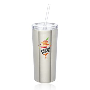 16 oz. Mira Stainless Steel Tumblers with Straw