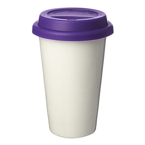 11 oz. Double Wall Ceramic Tumblers with Lid
