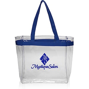 Color Handles Clear Plastic Tote Bags
