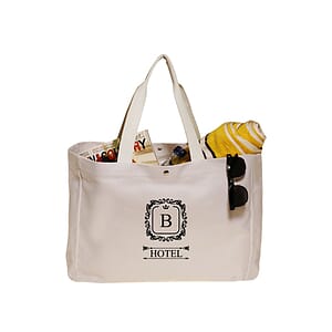 18W x 13H inch Snap Button Heavy Cotton Beach Bags
