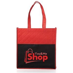 Reusable Quilted Pocket Grocery Tote Bags