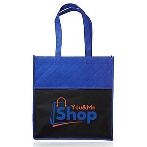 Reusable Quilted Pocket Grocery Tote Bags