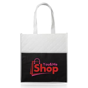 Reusable Quilted Pocket Grocery Tote Bags