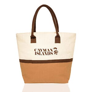 Two-Tone Jute Beach Tote Bags