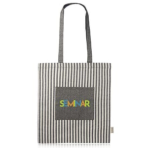 Recycled Striped Cotton Tote Bags